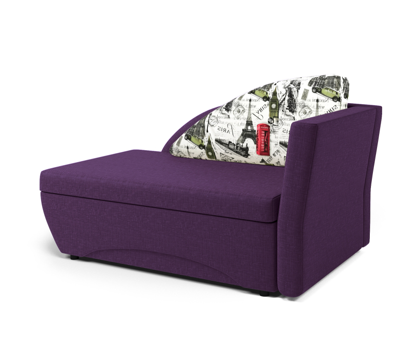 Диваны прямые кухонные, Кушетка Трио, правый рогожка/велюр