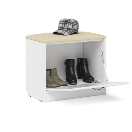 Обувница с мягким сиденьем П-6 МДФ фрезеровка ромб