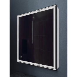 Зеркало шкаф MIXLINE Мелис 700*800 (ШВ) 2 створки, левый,сенсорный выкл, светодиодная подсветка