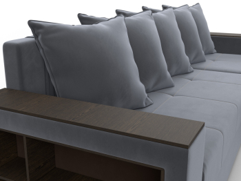 Диван угловой Дубай Лайт угол универсальный, велюр