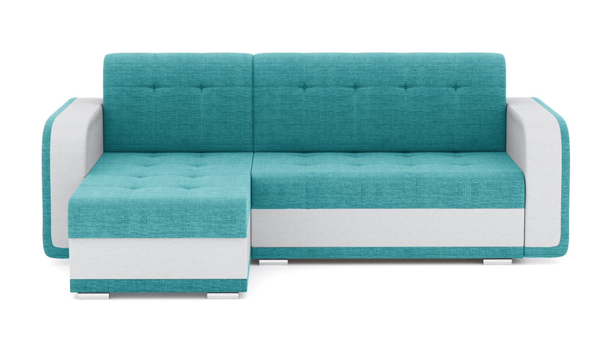 Диваны угловые в гостиную, Диван-кровать угловой Генри еврокнижка, рогожка+кож.зам