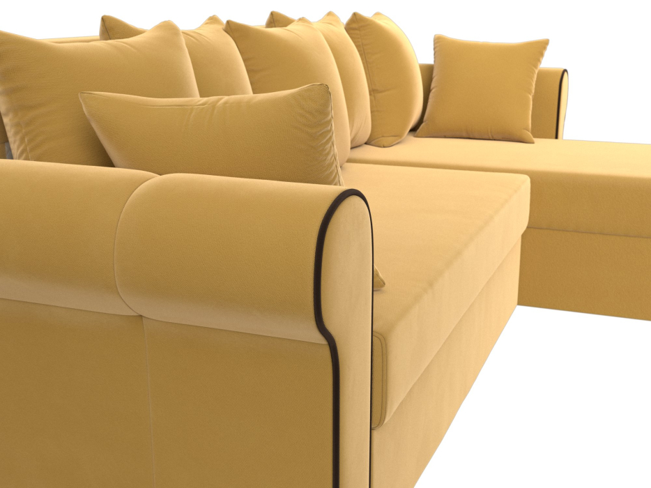 Диваны угловые в гостиную, Угловой диван-кровать Рейн, еврокнижка, микровельвет, правый