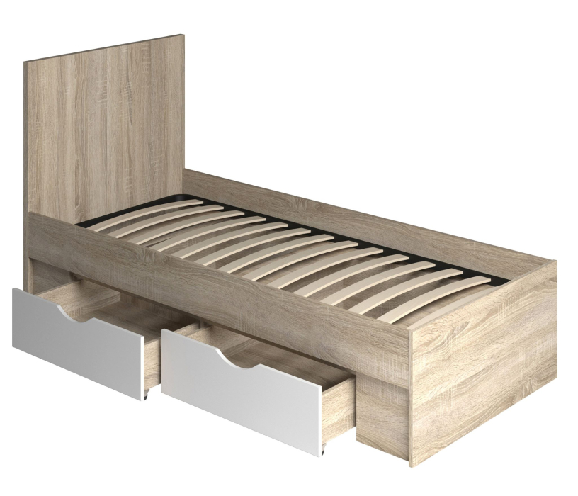 Кровати одноярусные, Кровать Фреш с ящиками КРФР 1-Я 900