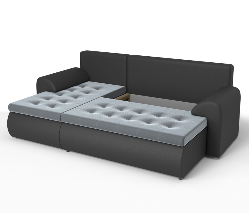 Диваны угловые в гостиную, Угловой диван Ванкувер левый, экокожа/велюр