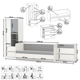 Молодёжная мебель Торонто № 21