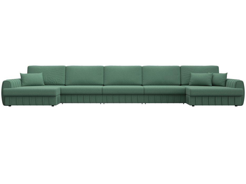 Диваны угловые в гостиную, Диван П-образный Лига-057 НПБ МегаЛонг, рогожка Амур