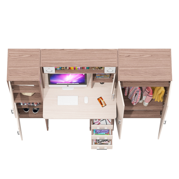 Домашние кабинеты, Компьютерный стол с пеналом и шкафом МД-СК-9