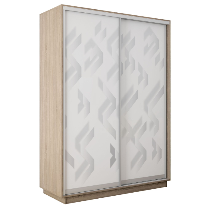 Шкафы-купе 2-х дверные, Шкаф-купе Экспресс 2-х дверный Фотопечать Ленты Стекла 160х45х240