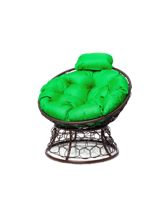 Кресла, Кресло ПАПАСАН мини с ротангом коричневое