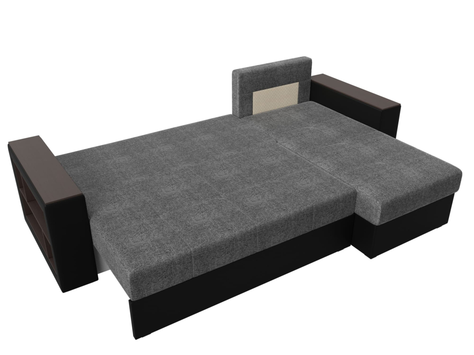 Диваны угловые в гостиную, Диван угловой Дубай Лайт, рогожка/экокожа, правый угол