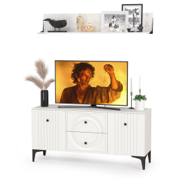 Тумба для ТВ с навесной полкой Валенсия № 50