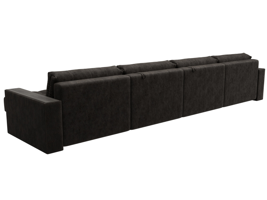 Дизайнерские диваны для гостиной, Диван П-образный с декором Лига-049 НПБ Лонг, велюр BRUT