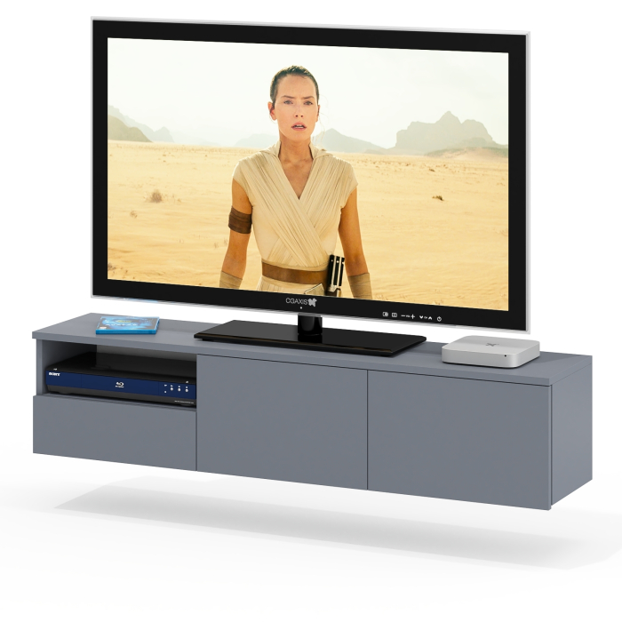 ТВ-тумбы, ТВ-тумба для телевизора подвесная выдвижной ящик и дверки Сити-10