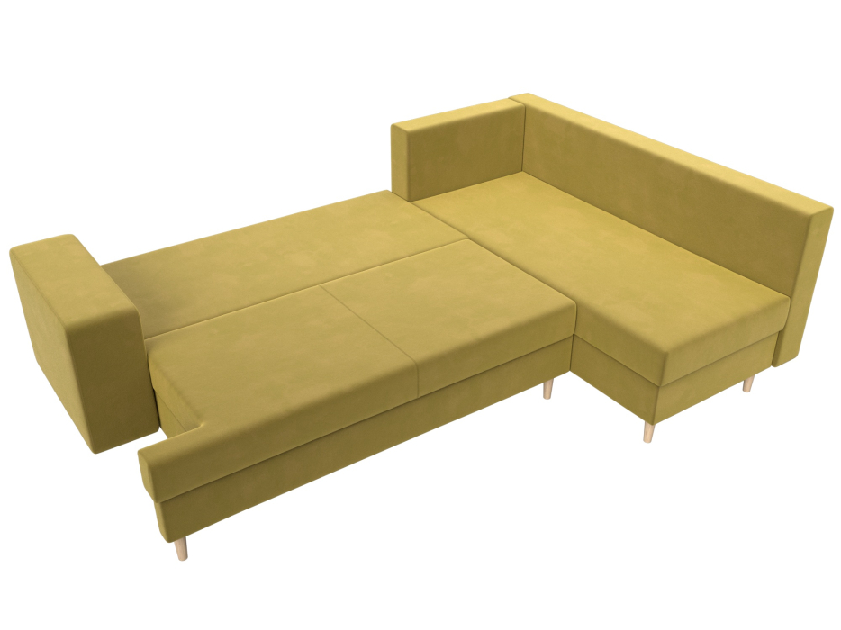 Диваны угловые в гостиную, Диван угловой Сильвана правый угол, микровельвет