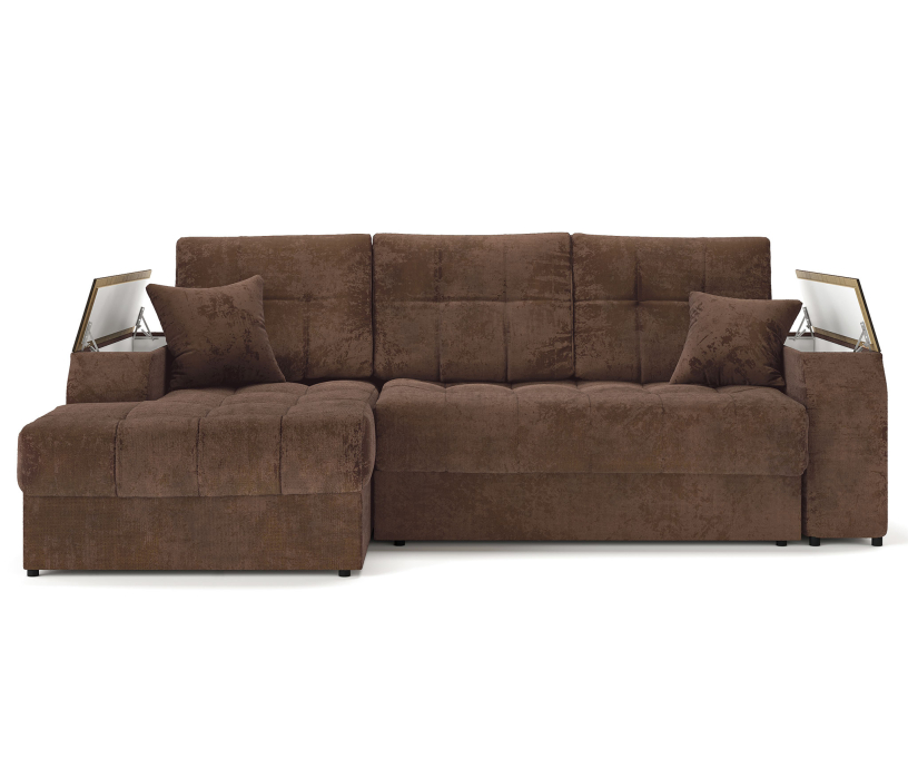 Диваны угловые в гостиную, Угловой диван-кровать Лас-Вегас левый, шенилл