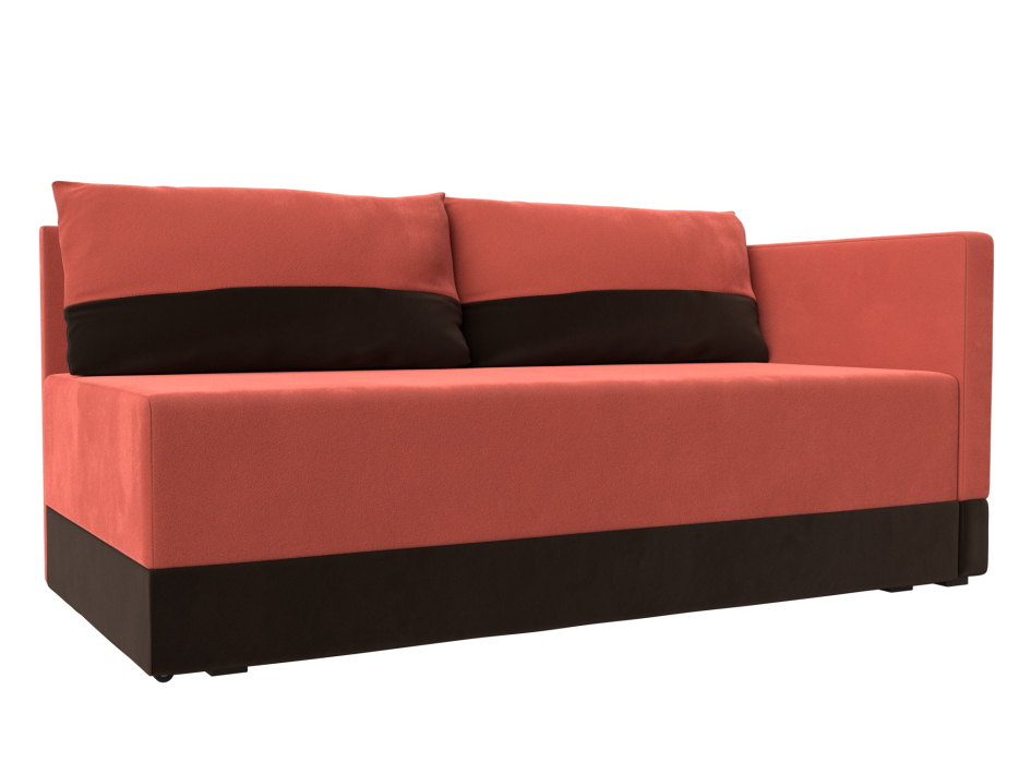 Кушетка диван, Кушетка Никас правая, микровельвет