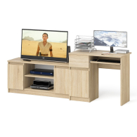 Домашние кабинеты, Стол компьютерный МС-1 левый с тумбой МТВ-1200 Мори