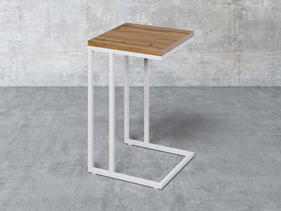 Журнальные и прикроватные столы, Столик приставной Айсберг Лофт Белый