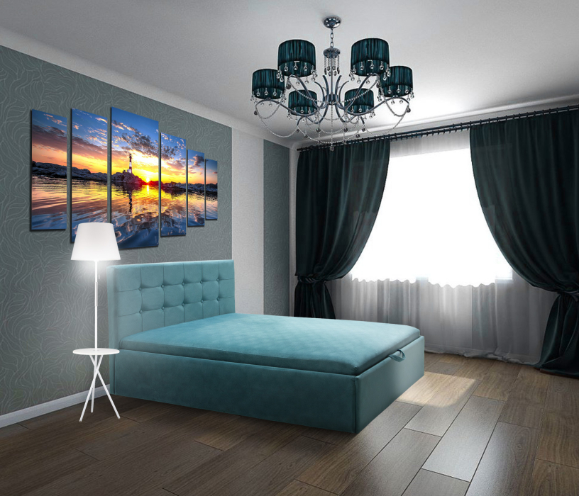 Кровати с мягким изголовьем, Кровать тахта Слип 120 с подъемным механизмом, микровелюр