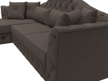 Диван угловой Артис левый угол, рогожка Амур