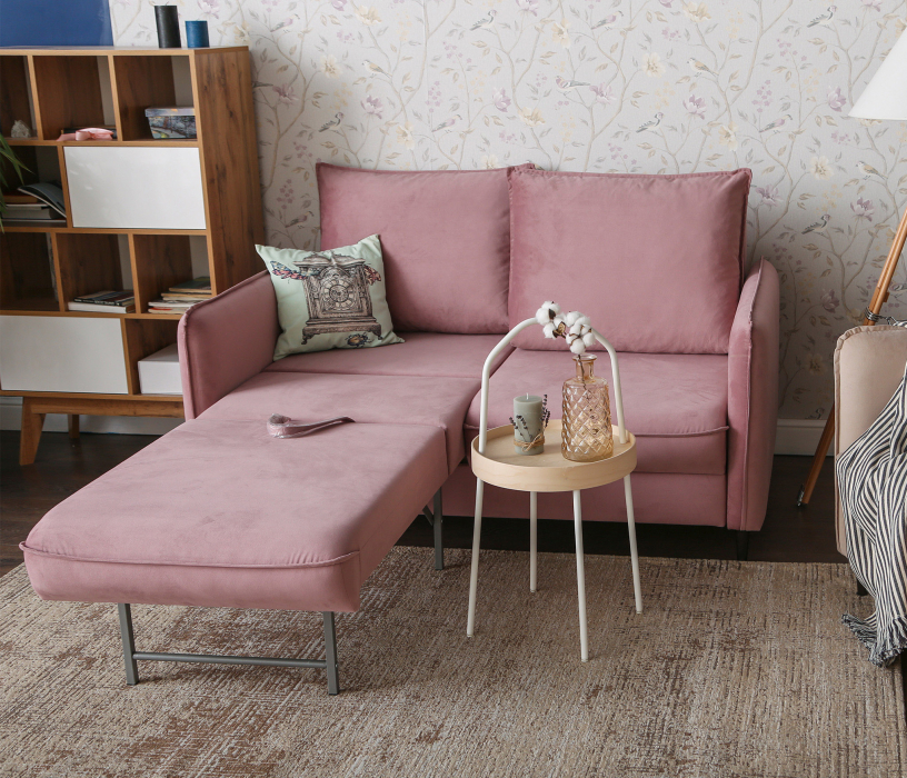 Дизайнерские диваны для гостиной, Диван-кровать Фьорд SMART 140, велюр