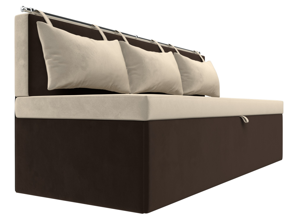 Диваны прямые кухонные, Кухонный прямой диван Метро, микровельвет
