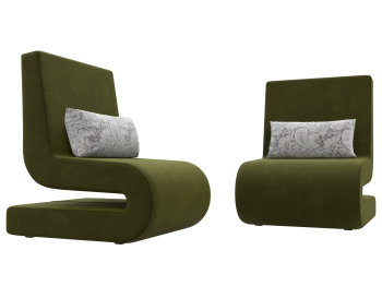 Кресло Волна (2 шт.), микровельвет