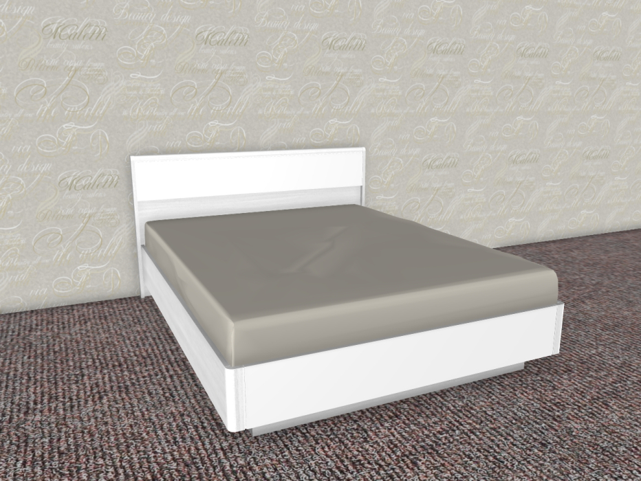 С подъемным механизмом, Модульная система Грейс Кровать КР-4003  Снежный Ясень