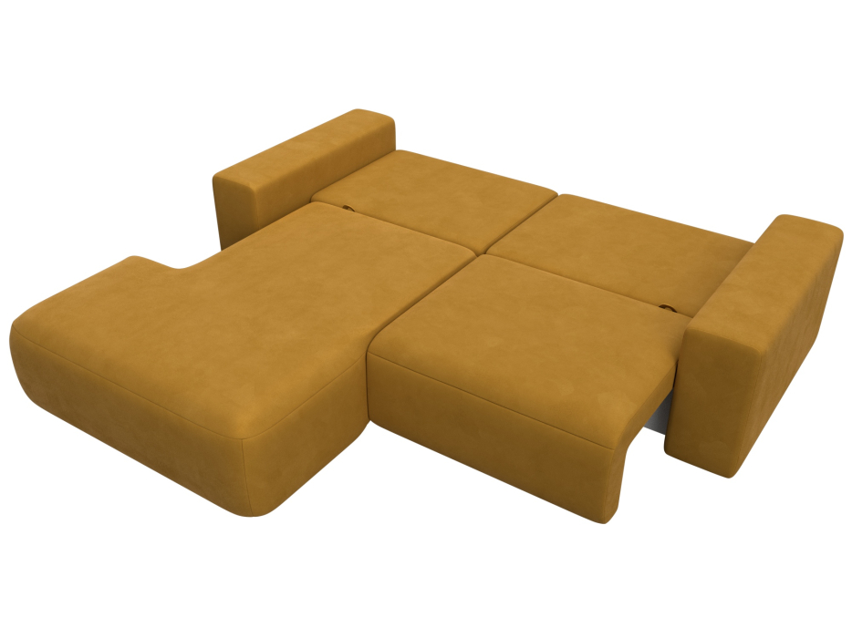 Диваны угловые в гостиную, Диван угловой Лига-036 НПБ Классик левый угол, велюр BRUT