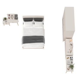 Набор корпусной мебели в спальню Афина с кроватью 1400