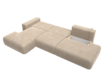 Диван угловой Лига-036 Модерн Лонг левый угол, велюр