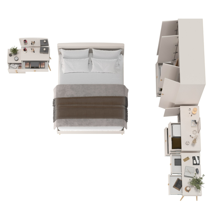 Спальные гарнитуры, Набор корпусной мебели в спальню Афина с кроватью 1600