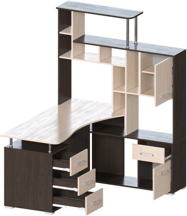 Угловые компьютерные столы, Компьютерный стол Джаз-15 правый