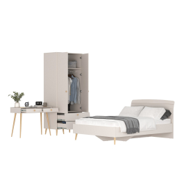 Столик с кроватью на 1400 Афина и шкаф-комодом двухдверным