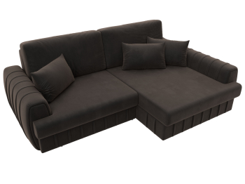 Диван угловой Лига-057 НПБ угол правый, велюр SEVEN