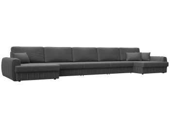 Диван П-образный Лига-057 НПБ МегаЛонг, замша JOLY