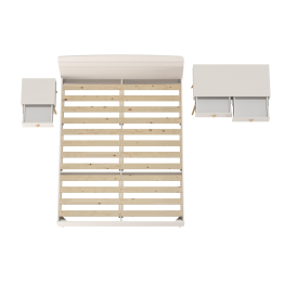 Кровать двуспальная Афина 1600 с прикроватной тумбой и столиком