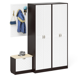 Модульная мебель для прихожей П-6 № 9 МДФ фрезеровка ромб