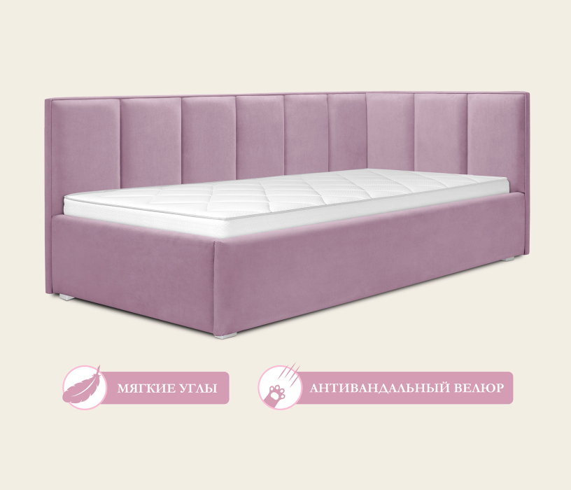 Мягкая кровать, Кровать с подъемным механизмом Лайф 900 с матрасом