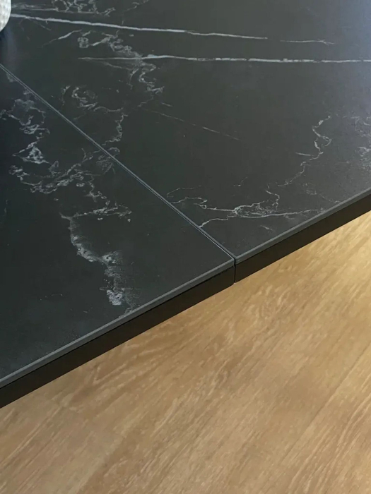 Обеденные столы, Стол Kenner AA1400 раздвежной, керамика, опоры черные