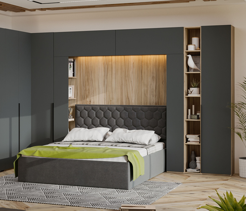 Шкафы распашные, Порто шкаф для белья дверь глухая (580)