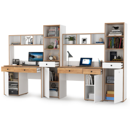 Мебельная стенка в молодёжную комнату для двоих детей Вуди № 17