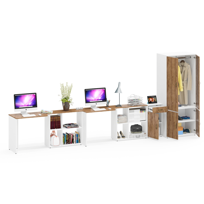 Домашние кабинеты, Корпусная мебель для домашнего кабинета для двоих Лидер-8 № 32