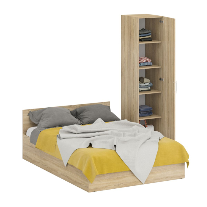 Спальные гарнитуры, Кровать двуспальная 1400 с пеналом Стандарт