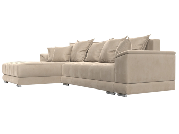 Угловой диван НордСтар левый угол, велюр