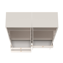 Два шкафа-комода 2-х дверных с двумя ящиками Афина