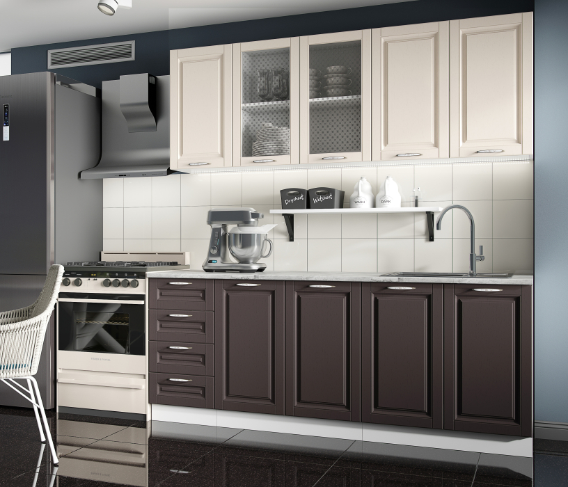 Кухня 2 метра, Кухня Вита 2,0 м Арабика МДФ