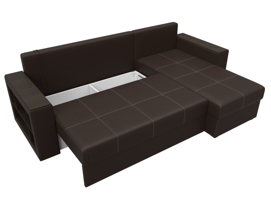 Диваны угловые в гостиную, Диван угловой Дубай Лайт угол универсальный, экокожа