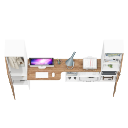 Стол-трансформер письменный Лидер-8 с пеналом с нишей и пеналом МД 21Б