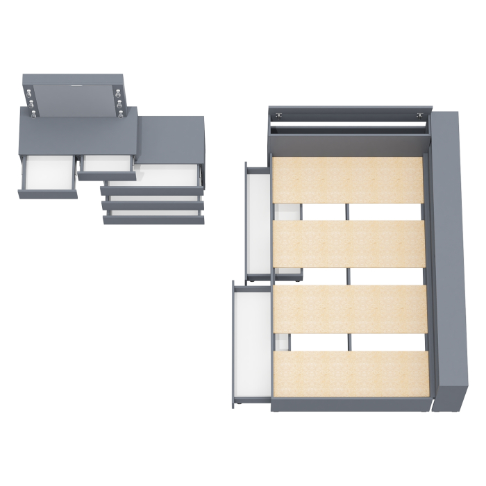 Спальные гарнитуры, Туалетный столик для спальни с подсветкой 110 и Ксения кровать 1200 с ящиками и прикроватный блок